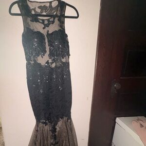 Elegant Black Sequin Gown